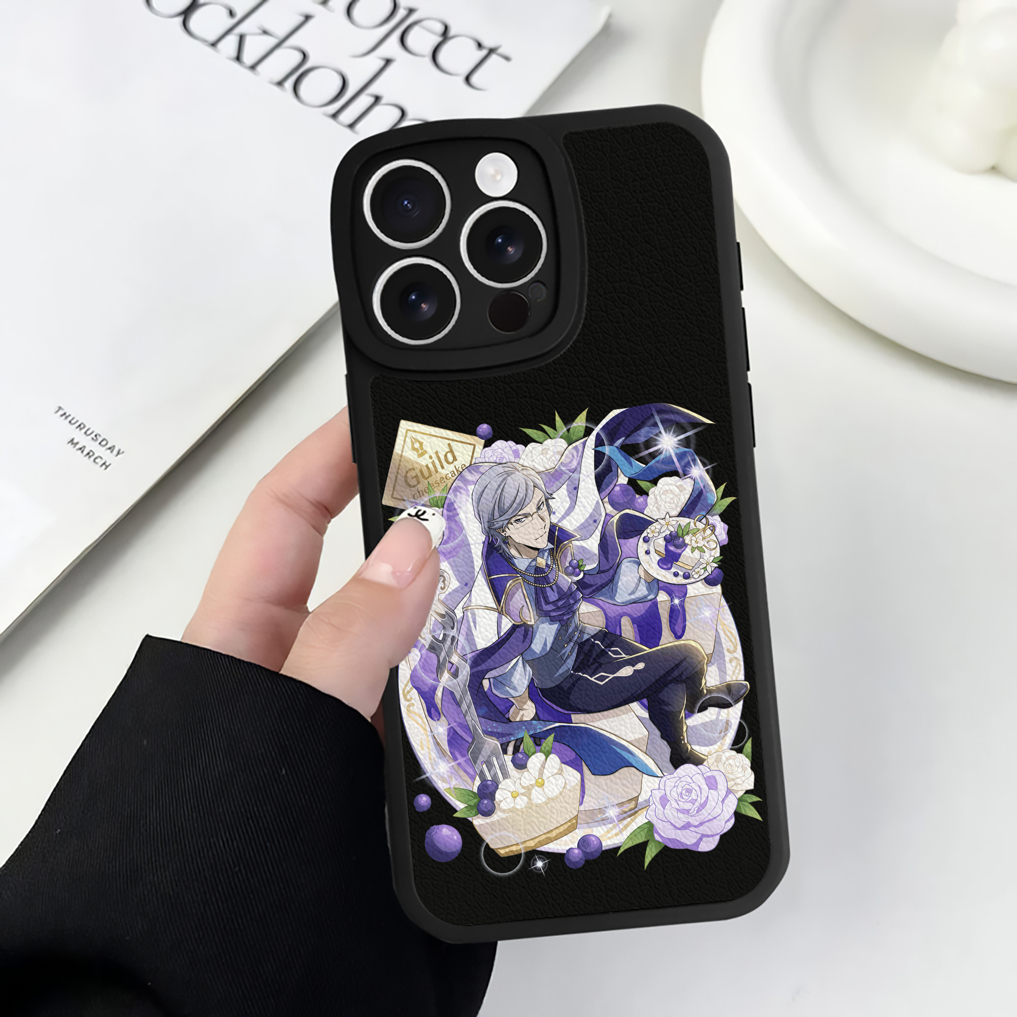 （画像用） 文豪ストレイドッグス Bungo Stray Dogs 【iPhone 16シリーズ対応】シリコンスマホケース（レザー調） 材質：シリコン